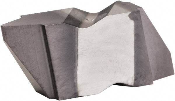 Kennametal - 4NV Grade KCU25, 0.1181" Cutting Width Carbide Grooving Insert - 5.11mm Max Depth of Cut, Left Hand, 0.32mm Corner Radius, AlTiN Finish - Eagle Tool & Supply