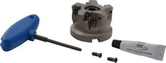 Iscar - 1.898" Cut Diam, 1" Arbor Hole, 0.138" Max Depth of Cut, 30° Indexable Chamfer & Angle Face Mill - 5 Inserts, H600 WXCU 08 Insert, Right Hand Cut, 5 Flutes, Through Coolant, Series Helido - Eagle Tool & Supply