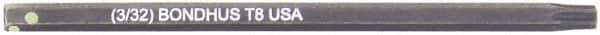 Bondhus - Star Hex Drive Bit - 2" OAL - Eagle Tool & Supply