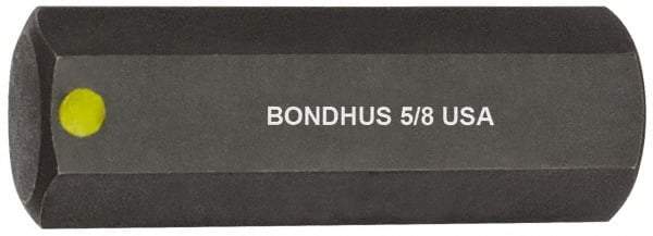 Bondhus - 5/8" Hex Drive Bit - 2" OAL - Eagle Tool & Supply