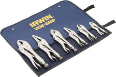 Irwin - 6 Piece Locking Plier Set - Comes in Tool Roll - Eagle Tool & Supply