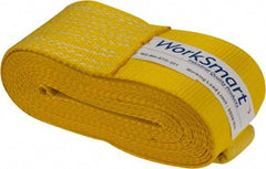 Value Collection - 27' Long x 4" Wide, 1 Ply, Polyester Web Sling - Yellow - Eagle Tool & Supply