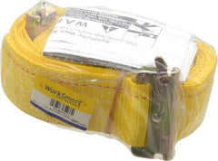 Value Collection - 20' Long x 2" Wide, 1 Ply, Polyester Web Sling - Yellow - Eagle Tool & Supply