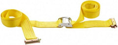 Value Collection - 16' Long x 2" Wide, 1 Ply, Polyester Web Sling - Yellow - Eagle Tool & Supply