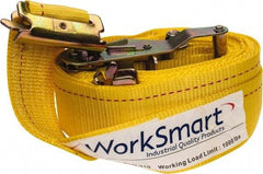 Value Collection - 16' Long x 2" Wide, 1 Ply, Polyester Web Sling - Yellow - Eagle Tool & Supply