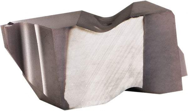 Kennametal - 3M100NG K Grade KCU25, 1mm Cutting Width Carbide Grooving Insert - 1.91mm Max Depth of Cut, Left Hand, 0.19mm Corner Radius, AlTiN Finish - Eagle Tool & Supply