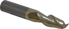 Accupro - 1/2", 1-1/4" LOC, 1/2" Shank Diam, 3" OAL, 2 Flute, Solid Carbide Square End Mill - Single End, ZrN Finish, Spiral Flute, Variable° Helix, Centercutting, Right Hand Cut, Right Hand Flute - Eagle Tool & Supply