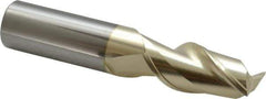 Accupro - 3/4", 1-5/8" LOC, 3/4" Shank Diam, 4" OAL, 2 Flute, Solid Carbide Square End Mill - Single End, ZrN Finish, Spiral Flute, Variable° Helix, Centercutting, Right Hand Cut, Right Hand Flute - Eagle Tool & Supply