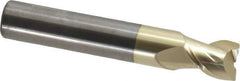 Accupro - 1/2", 5/8" LOC, 1/2" Shank Diam, 3" OAL, 2 Flute, Solid Carbide Square End Mill - Single End, ZrN Finish, Spiral Flute, Variable° Helix, Centercutting, Right Hand Cut, Right Hand Flute - Eagle Tool & Supply
