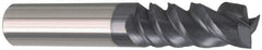 Accupro - 1", 2" LOC, 1" Shank Diam, 4" OAL, 3 Flute, Solid Carbide Square End Mill - Single End, AlTiN Finish, Spiral Flute, Variable° Helix, Centercutting, Right Hand Cut, Right Hand Flute - Eagle Tool & Supply