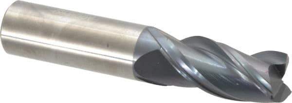 Accupro - 3/4", 3 Flute, Single End, Solid Carbide, 0.0300 - 0.0350" Corner Radius End Mill - 4" OAL, Right Hand Flute, 1-5/8" LOC, Right Hand Cut - Eagle Tool & Supply