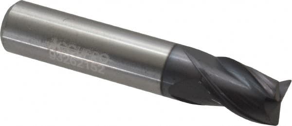 Accupro - 3/8" Diam 3 Flute Solid Carbide 0.015 to 0.020" Corner Radius End Mill - Eagle Tool & Supply