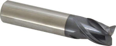 Accupro - 1/2", 3 Flute, Single End, Solid Carbide, 0.0300 - 0.0350" Corner Radius End Mill - 2-1/2" OAL, Right Hand Flute, 5/8" LOC, Right Hand Cut - Eagle Tool & Supply