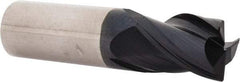 Accupro - 3/4", 3 Flute, Single End, Solid Carbide, 0.0300 - 0.0350" Corner Radius End Mill - 3" OAL, Right Hand Flute, 1" LOC, Right Hand Cut - Eagle Tool & Supply
