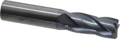 Accupro - 5/8" Diam, Fine Pitch, 1-1/2" LOC, 4 Flute Solid Carbide Roughing Square End Mill - TiCN Finish, 3-1/2" OAL, 5/8" Shank Diam, Single End, 30° Helix - Eagle Tool & Supply