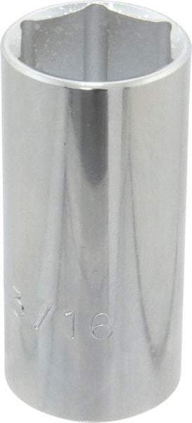 Proto - 1-3/16", 1/2" Drive, Deep Hand Socket - 6 Points, 3-1/4" OAL, Chrome Finish - Eagle Tool & Supply