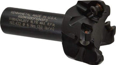 Kennametal - 47° Lead Angle, 1.8560" Max Cut Diam, 1-1/2" Min Cut Diam, 0.138" Max Depth of Cut, Indexable Chamfer & Angle End Mill - 4 Inserts, OF.T 53AF.N.. Insert Style, 77.4mm OAL, Straight Shank - Eagle Tool & Supply