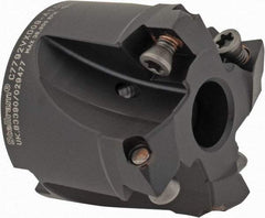 Kennametal - 1-1/2" Cut Diam, 0.059" Max Depth, 1/2" Arbor Hole, 4 Inserts, XD 09 Insert Style, Indexable Copy Face Mill - C7792VXD09-A1.50Z04R Cutter Style, 1.26" High, Through Coolant, Series 7792 - Eagle Tool & Supply