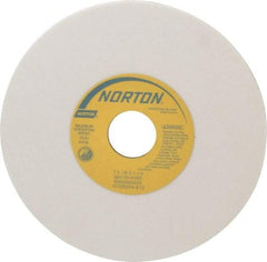 Norton - 7" Diam x 1-1/4" Hole x 1/8" Thick, K Hardness, 100 Grit Surface Grinding Wheel - Aluminum Oxide, Type 1, Fine Grade, 3,550 Max RPM, Vitrified Bond, No Recess - Eagle Tool & Supply