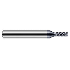 End Mills for Hardened Steels - 0.1875″ (3/16″) Cutter Diameter × 0.0050″ Radius × 0.5620″ (9/16″) Length of Cut Carbide Corner Radius End Mill for Hardened Steels, 5 Flutes, AlTiN Nano Coated - Exact Industrial Supply