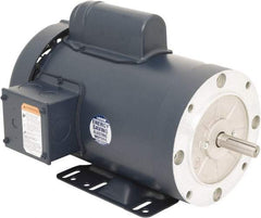 Leeson - 2 Max hp, 3,600 Max RPM, Electric AC DC Motor - 115/230 V Input, Single Phase, 56HC Frame, C-Face with Base Mount, TEFC Enclosure - Eagle Tool & Supply