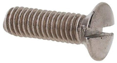 Value Collection - M3x0.50 Metric Coarse, 10mm OAL Slotted Drive Machine Screw - Oval Head, Grade 18-8 & A2 Stainless Steel, Uncoated, Without Washer - Eagle Tool & Supply