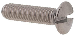 Value Collection - M3x0.50 Metric Coarse, 12mm OAL Slotted Drive Machine Screw - Oval Head, Grade 18-8 & A2 Stainless Steel, Uncoated, Without Washer - Eagle Tool & Supply