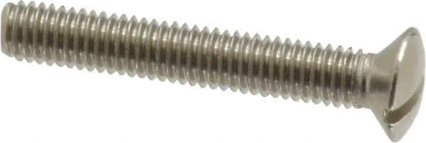 Value Collection - M3x0.50 Metric Coarse, 20mm OAL Slotted Drive Machine Screw - Oval Head, Grade 18-8 & A2 Stainless Steel, Uncoated, Without Washer - Eagle Tool & Supply