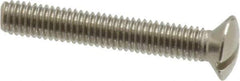 Value Collection - M3x0.50 Metric Coarse, 20mm OAL Slotted Drive Machine Screw - Oval Head, Grade 18-8 & A2 Stainless Steel, Uncoated, Without Washer - Eagle Tool & Supply