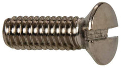Value Collection - M4x0.70 Metric Coarse, 12mm OAL Slotted Drive Machine Screw - Oval Head, Grade 18-8 & A2 Stainless Steel, Uncoated, Without Washer - Eagle Tool & Supply