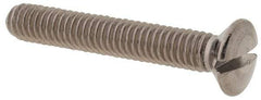 Value Collection - M4x0.70 Metric Coarse, 25mm OAL Slotted Drive Machine Screw - Oval Head, Grade 18-8 & A2 Stainless Steel, Uncoated, Without Washer - Eagle Tool & Supply