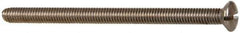 Value Collection - M4x0.70 Metric Coarse, 60mm OAL Slotted Drive Machine Screw - Oval Head, Grade 18-8 & A2 Stainless Steel, Uncoated, Without Washer - Eagle Tool & Supply
