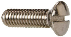 Value Collection - M5x0.80 Metric Coarse, 16mm OAL Slotted Drive Machine Screw - Oval Head, Grade 18-8 & A2 Stainless Steel, Uncoated, Without Washer - Eagle Tool & Supply
