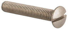 Value Collection - M5x0.80 Metric Coarse, 30mm OAL Slotted Drive Machine Screw - Oval Head, Grade 18-8 & A2 Stainless Steel, Uncoated, Without Washer - Eagle Tool & Supply