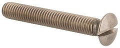 Value Collection - M5x0.80 Metric Coarse, 35mm OAL Slotted Drive Machine Screw - Oval Head, Grade 18-8 & A2 Stainless Steel, Uncoated, Without Washer - Eagle Tool & Supply