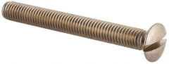 Value Collection - M5x0.80 Metric Coarse, 45mm OAL Slotted Drive Machine Screw - Oval Head, Grade 18-8 & A2 Stainless Steel, Uncoated, Without Washer - Eagle Tool & Supply