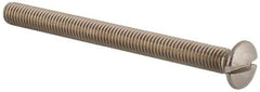 Value Collection - M5x0.80 Metric Coarse, 60mm OAL Slotted Drive Machine Screw - Oval Head, Grade 18-8 & A2 Stainless Steel, Uncoated, Without Washer - Eagle Tool & Supply