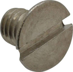 Value Collection - M6x1.00 Metric Coarse, 8mm OAL Slotted Drive Machine Screw - Oval Head, Grade 18-8 & A2 Stainless Steel, Uncoated, Without Washer - Eagle Tool & Supply