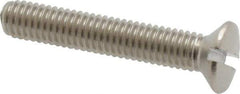 Value Collection - M6x1.00 Metric Coarse, 35mm OAL Slotted Drive Machine Screw - Oval Head, Grade 18-8 & A2 Stainless Steel, Uncoated, Without Washer - Eagle Tool & Supply