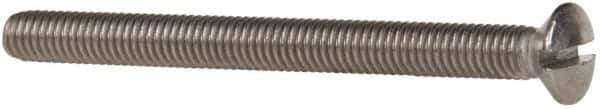 Value Collection - M6x1.00 Metric Coarse, 70mm OAL Slotted Drive Machine Screw - Oval Head, Grade 18-8 & A2 Stainless Steel, Uncoated, Without Washer - Eagle Tool & Supply
