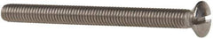 Value Collection - M6x1.00 Metric Coarse, 70mm OAL Slotted Drive Machine Screw - Oval Head, Grade 18-8 & A2 Stainless Steel, Uncoated, Without Washer - Eagle Tool & Supply