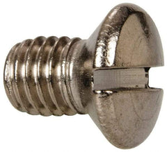 Value Collection - M8x1.25 Metric Coarse, 12mm OAL Slotted Drive Machine Screw - Oval Head, Grade 18-8 & A2 Stainless Steel, Uncoated, Without Washer - Eagle Tool & Supply