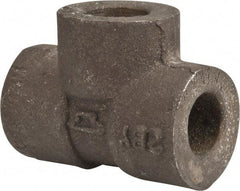Made in USA - Size 1/4", Class 3,000, Forged Carbon Steel Black Pipe Tee - 3,000 psi, Socket Weld End Connection - Eagle Tool & Supply
