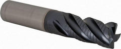 Iscar - 5/8" Diam, 1-1/4" LOC, 4 Flute Solid Carbide 45° Corner Chamfer Roughing End Mill - TiAlN Finish, 3-1/2" OAL, 5/8" Shank Diam, Single End, 38° Helix - Eagle Tool & Supply