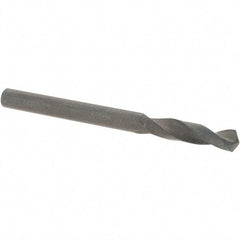 Guhring - 4.45mm 118° Spiral Flute High Speed Steel Screw Machine Drill Bit - Oxide Finish, Right Hand Cut, 24mm Flute Length, 58mm OAL, Standard Point, Straight Shank - Eagle Tool & Supply