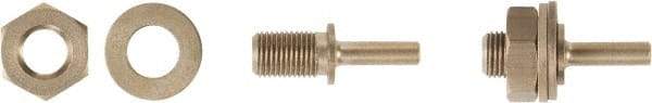 Ampco - 1/2" Arbor Hole Drive Arbor - For 6" Wheel Brushes, Attached Spindle - Eagle Tool & Supply
