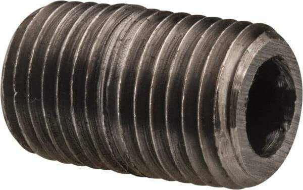 Value Collection - Schedule 80, 1/4" Diam Black Pipe Nipple - Threaded - Eagle Tool & Supply