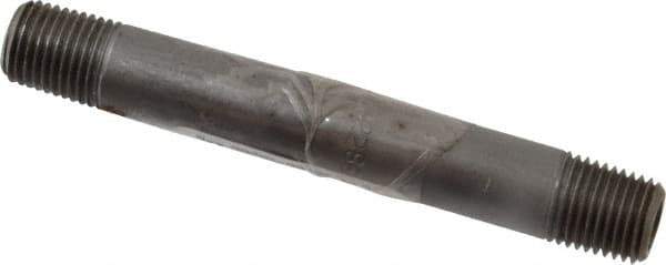 Value Collection - Schedule 80, 1/4" Diam x 4" Long Black Pipe Nipple - Threaded - Eagle Tool & Supply