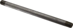 Value Collection - Schedule 80, 1/4" Diam x 8" Long Black Pipe Nipple - Threaded - Eagle Tool & Supply