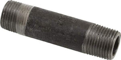 Value Collection - Schedule 80, 3/8" Diam x 2-1/2" Long Black Pipe Nipple - Threaded - Eagle Tool & Supply